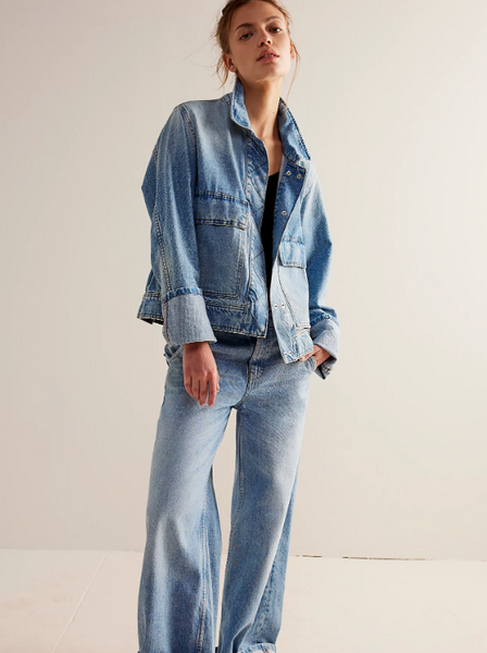 Zara longline top denim jacket