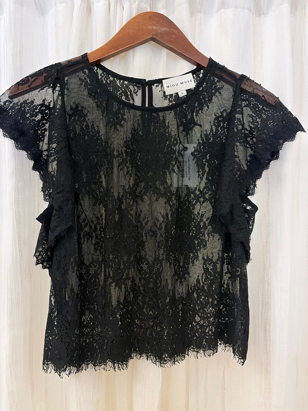 Lace Scalloped Top Miou Muse