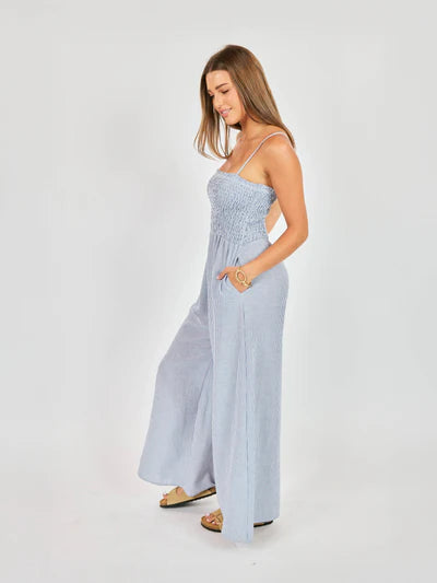Garden Sun Smocked Jumpsuit Sadie & Sage