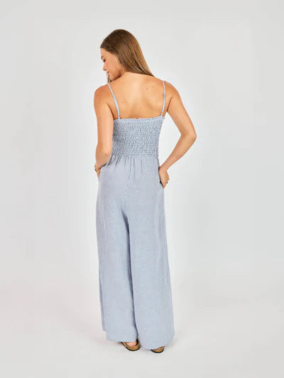 Garden Sun Smocked Jumpsuit Sadie &amp; Sage