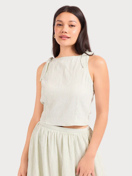 See Me Stripe Pleated Top Sadie & Sage