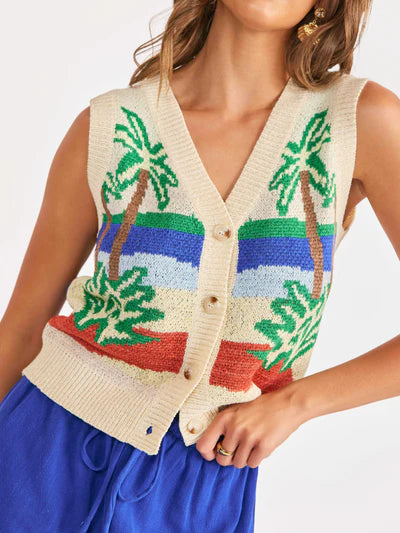 Palms Sweater Vest Sadie & Sage