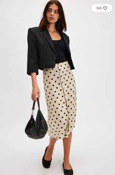 Analise Printed Midi Skirt Free People