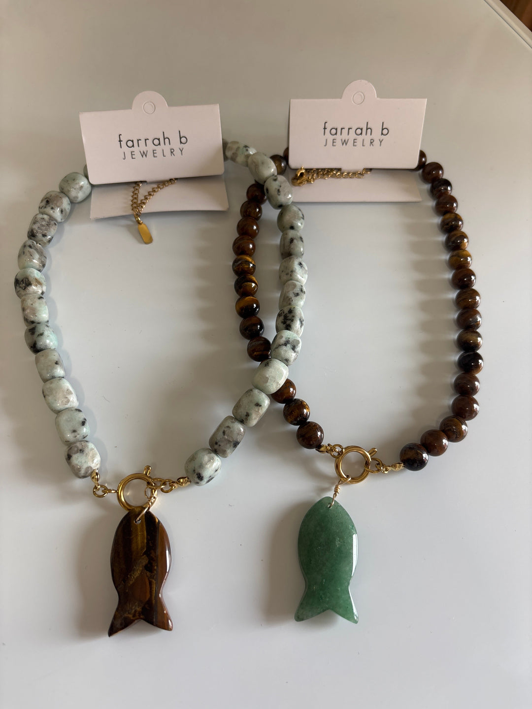 Gemstone Beaded Necklace by Farrah B Farrah B