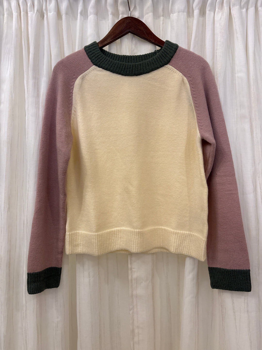 Weekend Latte Color Block Crewneck In February