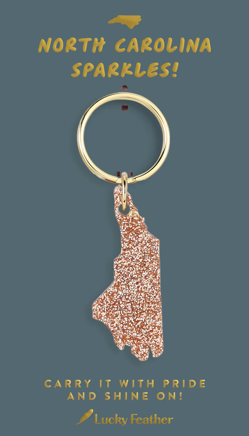 State Keychain, North Carolina Lucky Feather