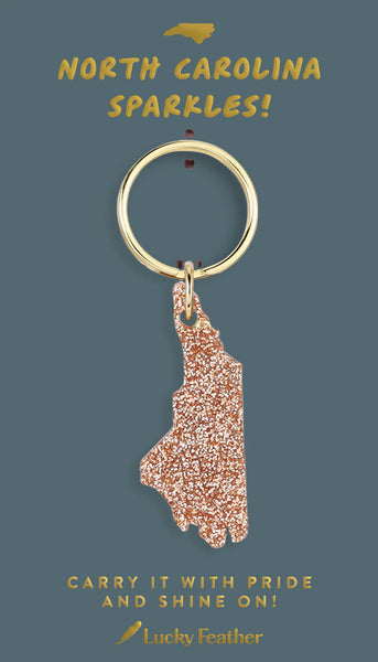 State Keychain, North Carolina Lucky Feather