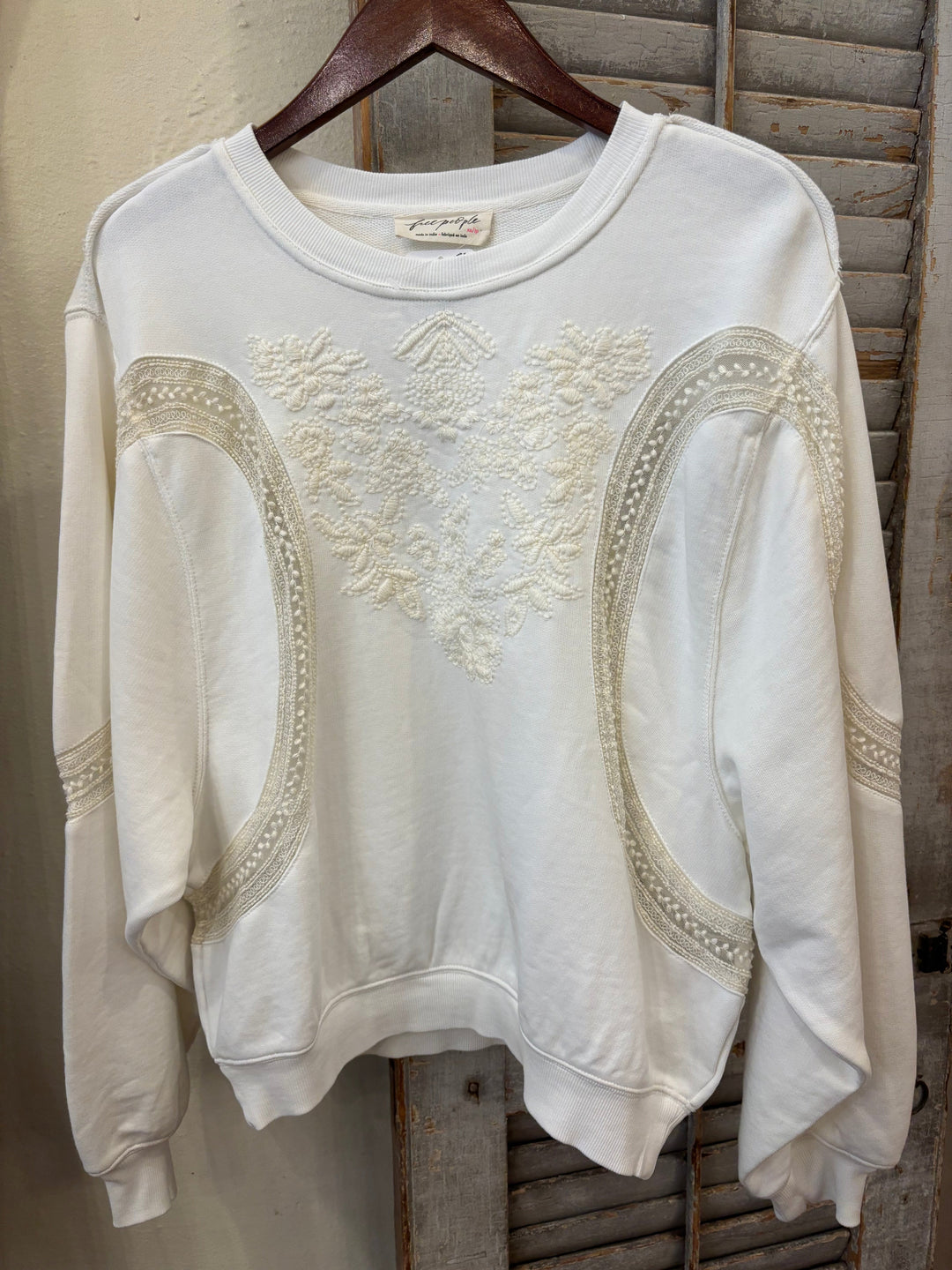 Love Lace Sweatshirt by Free People Free People