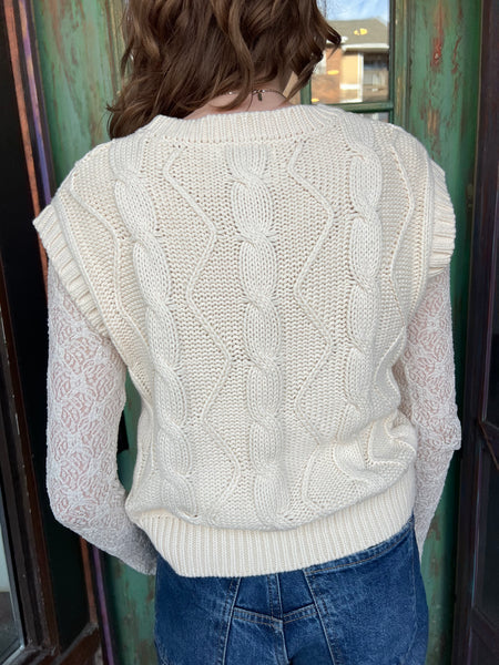 Ken Cable Knit Sweater Vest