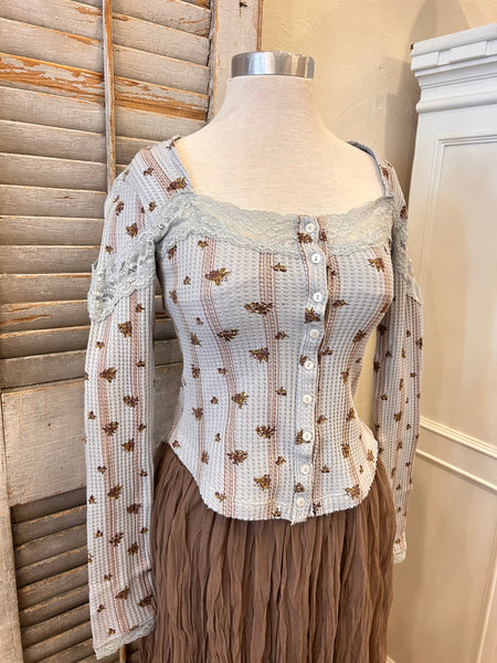 Lets Party Cardi- printed Free People