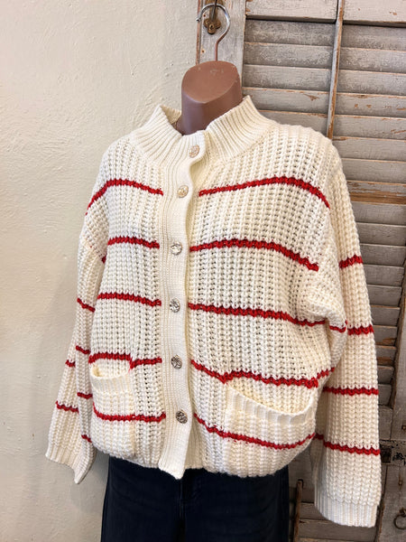 Candy Cane Cardi Sunday Edition