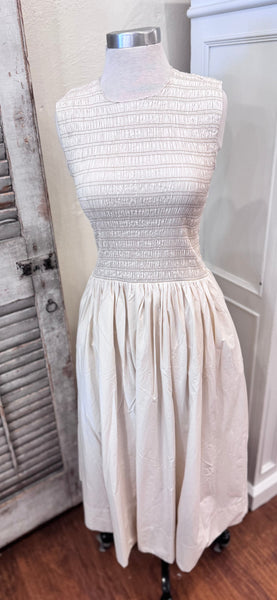 Gladys Smocked Bodice Dress Pistola