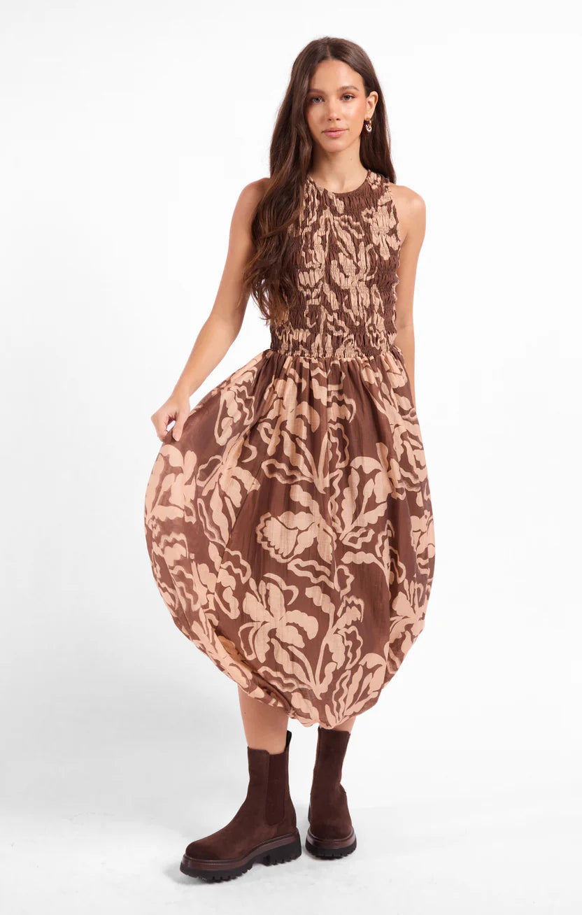 Rustic Charm Midi Dress Sage the Label