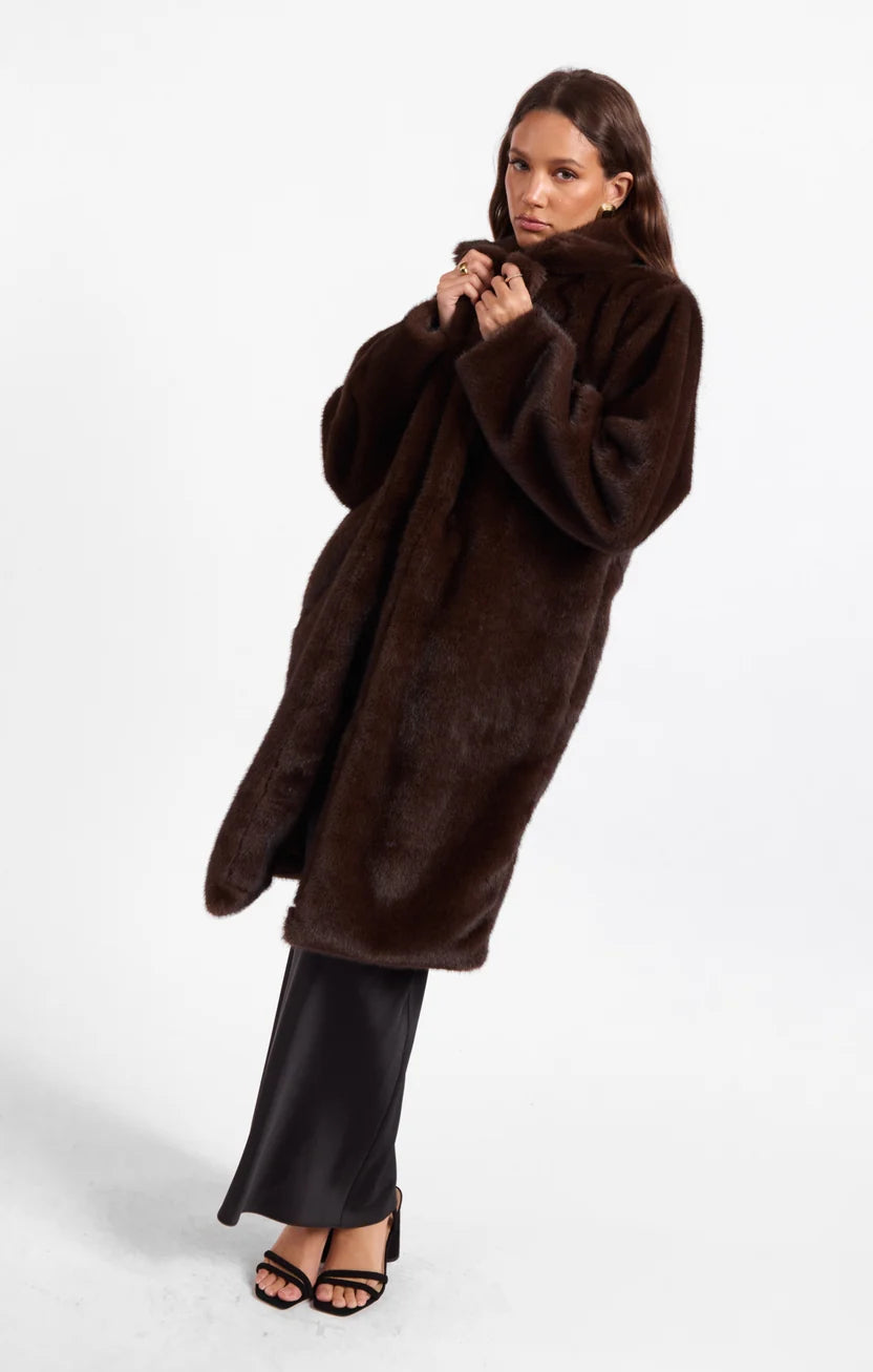 Shyloh Fur Coat Sage the Label