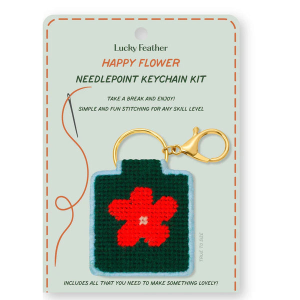 Needlepoint KeyChain Kit Lucky Feather