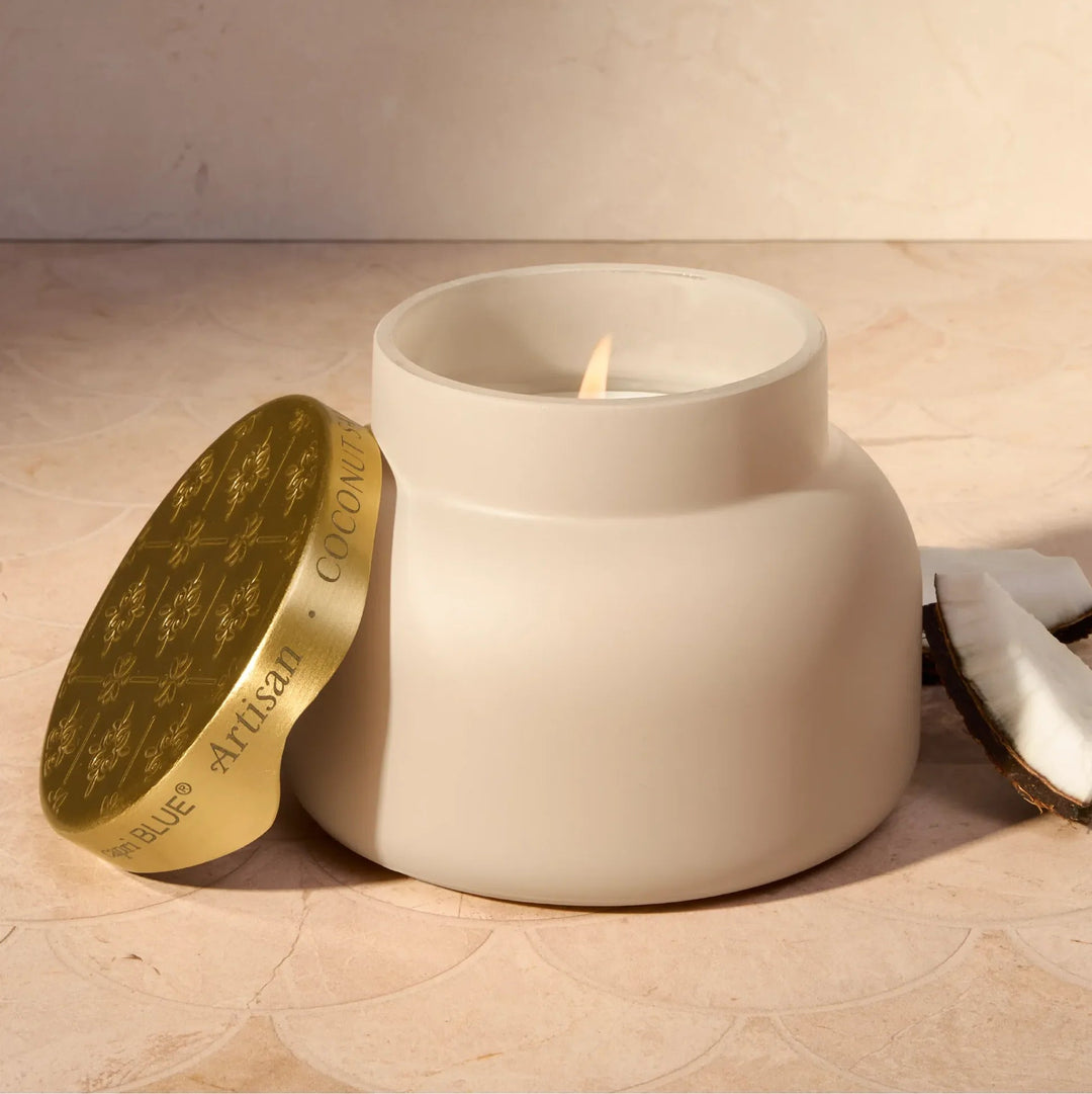 Coconut Santal Terrazza Velluto Signature Candle Capri Blue