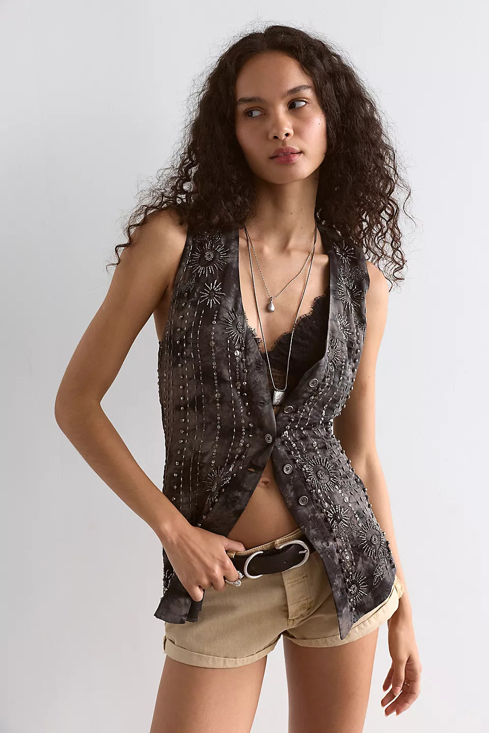 Arden Embellished Vest by Free People Free People