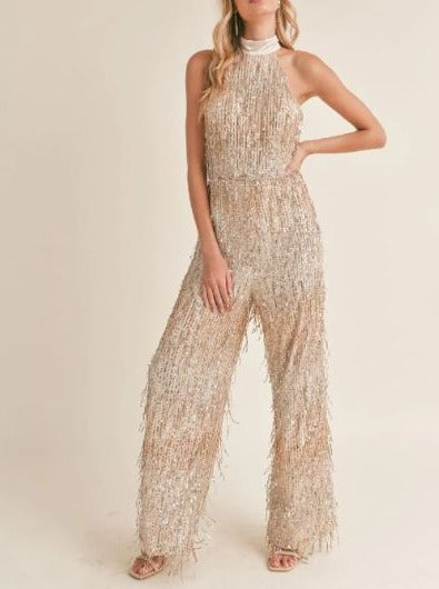 Light Up Halter Neck Jumpsuit Sadie & Sage