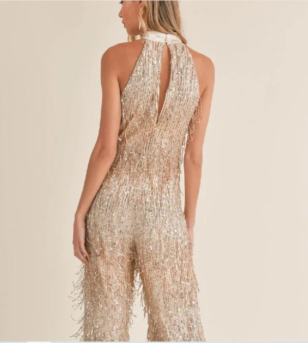 Light Up Halter Neck Jumpsuit Sadie & Sage