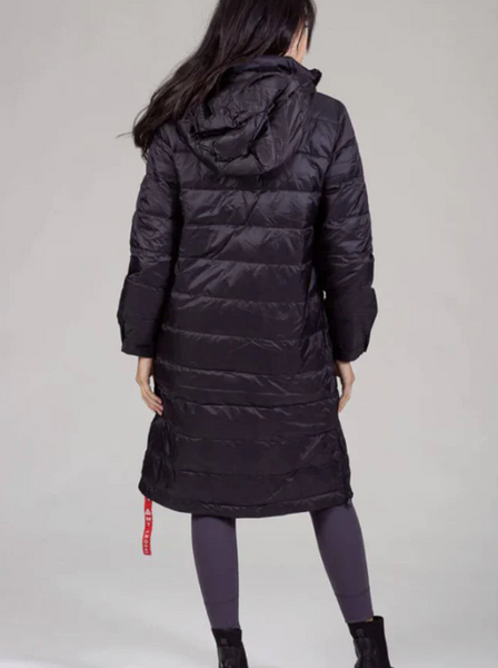 The Quilted Hooded  Down Coat