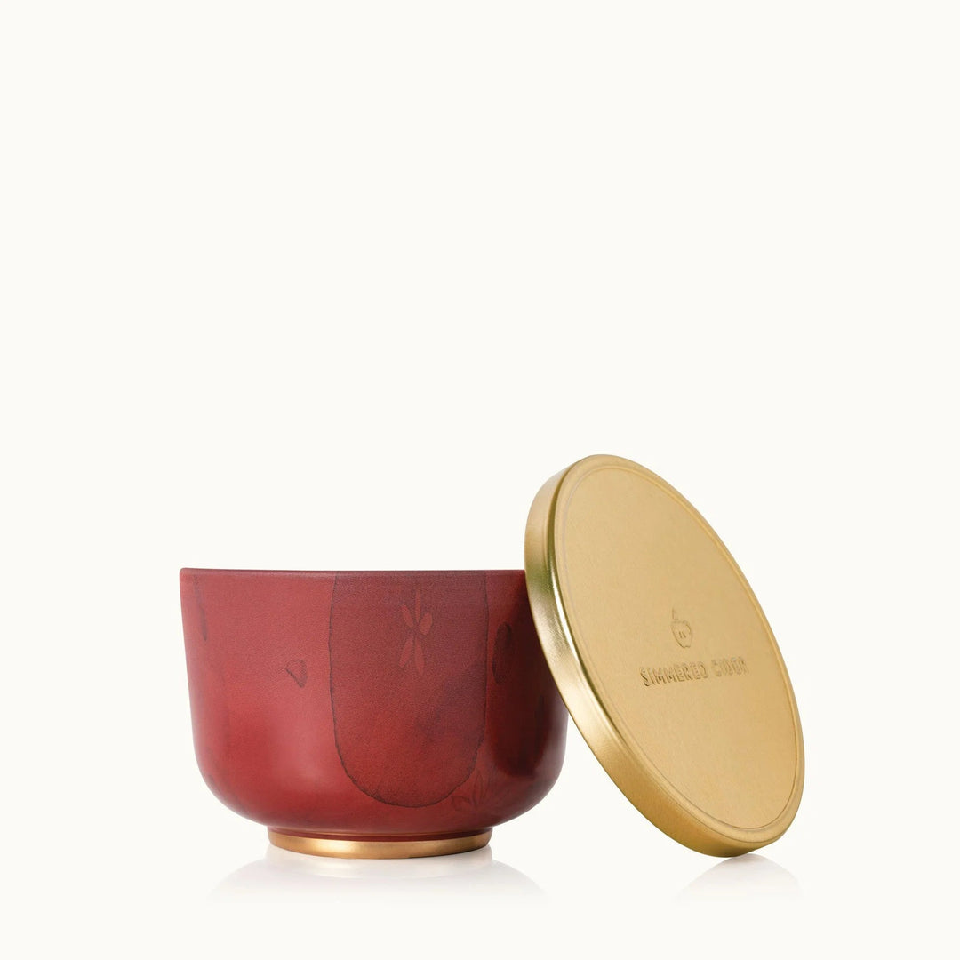 Thymes Simmered Cider Tin with Gold Lid Thymes