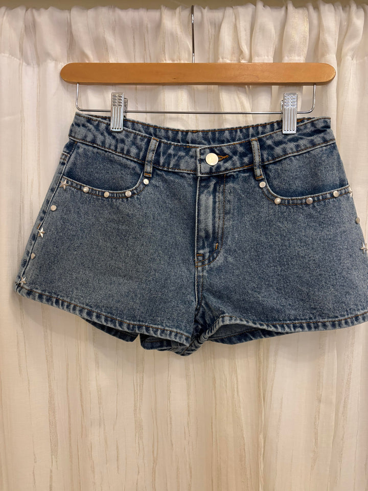 Studded Blues Shorts Le Lis