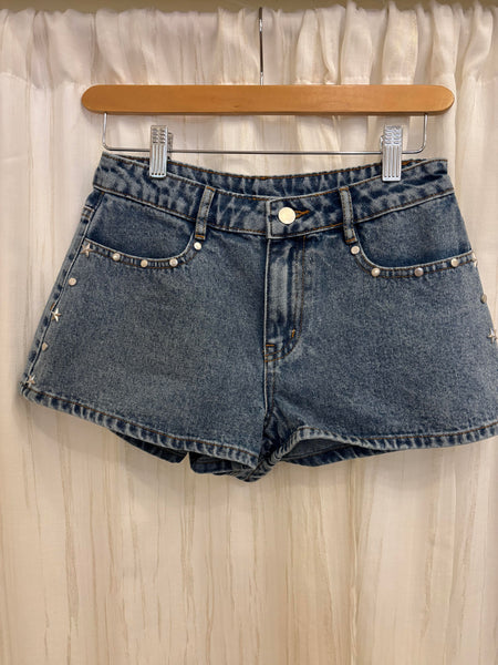 Studded Blues Shorts Le Lis
