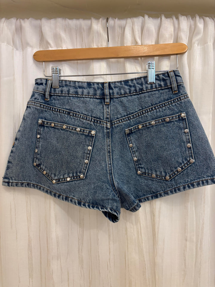 Studded Blues Shorts Le Lis