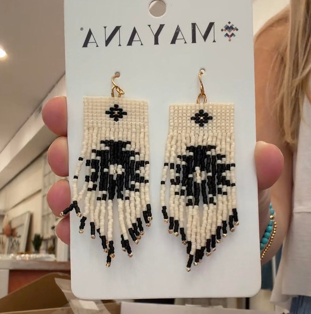 Tribal Fringe Earrings by Mayana Mayana